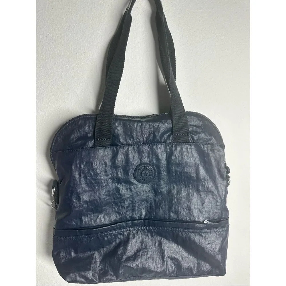 Kipling Large Tote Purse Blue Kipling Dome Organizer Bag No Shoulder Strap *Note
